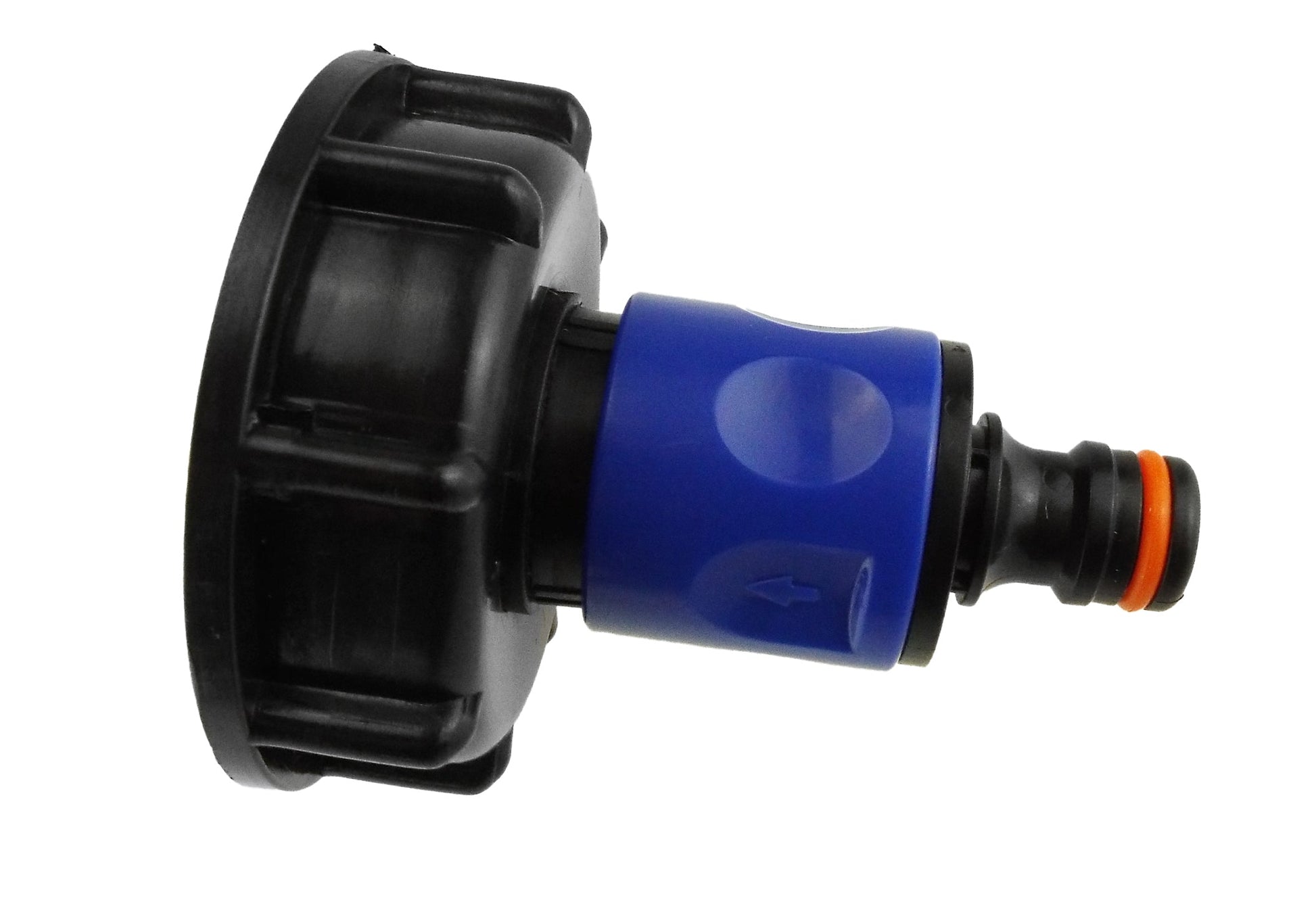 IBC 2” S60X6 Cap with ¾” BSP Threaded Hose Connector Blue and Double Male - Best4Trade-Retail