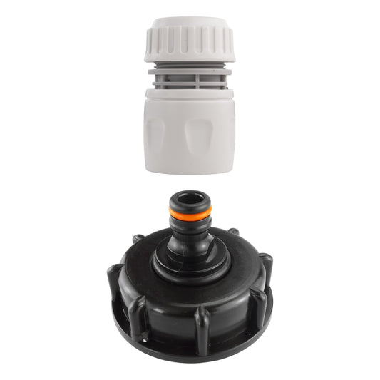 IBC 2” S60X6 Cap with Male Quick Connector and Hose Connector - Best4Trade-Retail