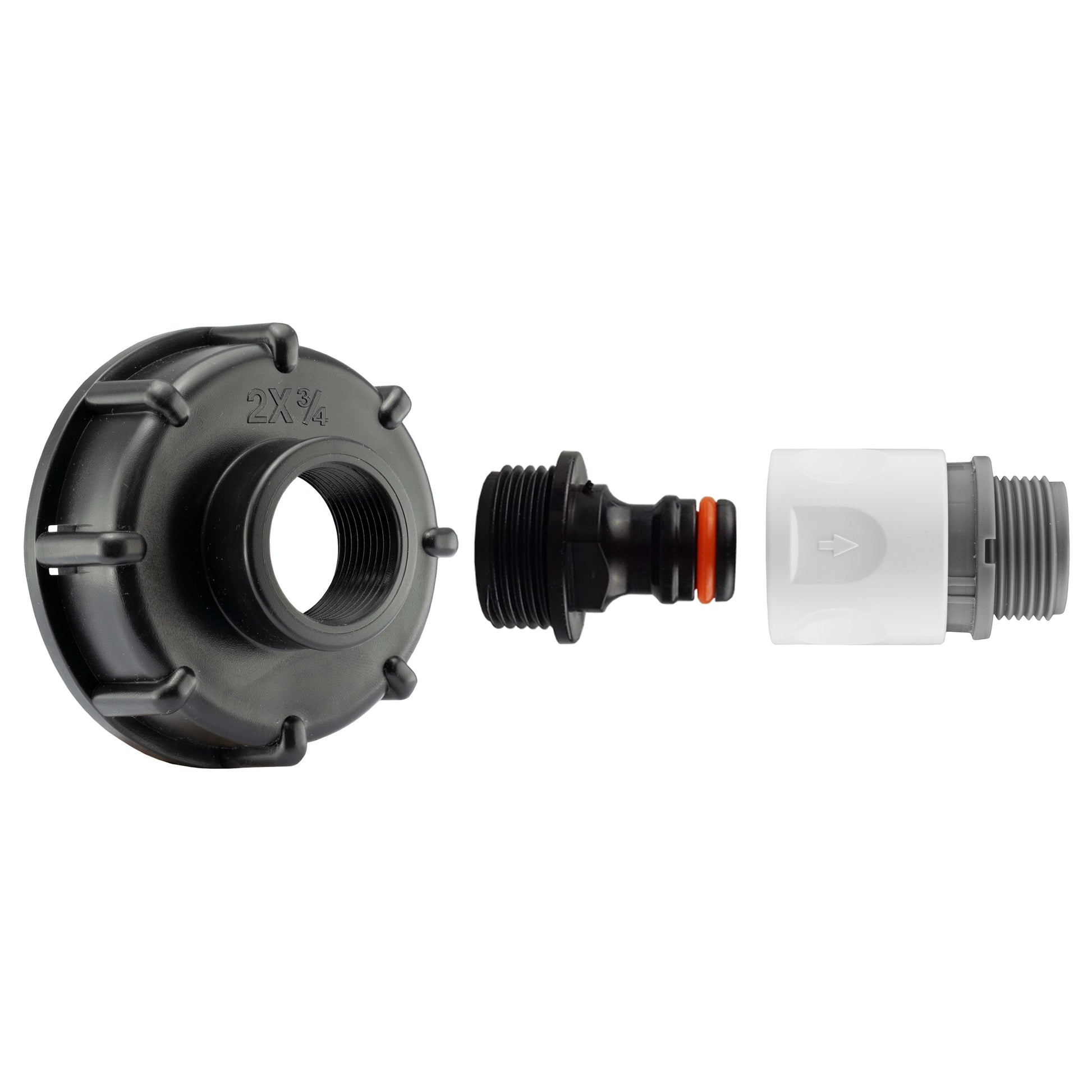 IBC 2” S60X6 Cap with Male Quick Connector and ¾” BSP Threaded Hose Connector - Best4Trade-Retail