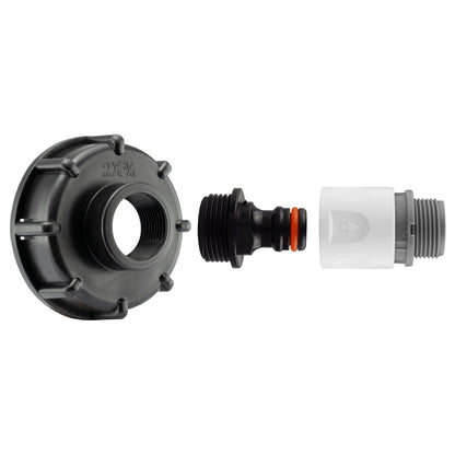 IBC 2” S60X6 Cap with Male Quick Connector and ¾” BSP Threaded Hose Connector - Best4Trade-Retail