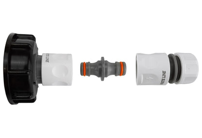 IBC 2” S60X6 Cap with Threaded Hose Fitting, Double Male and Hose Connector WL - Best4Trade-Retail