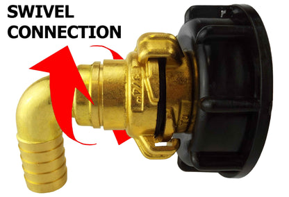 IBC 2” S60X6 Cap with Geka Type Fittings 25mm Barb Swivel Elbow - Best4Trade-Retail