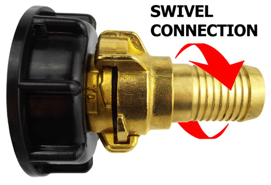 IBC 2” S60X6 Cap with Geka Type Fittings 13mm Barb Swivel - Best4Trade-Retail