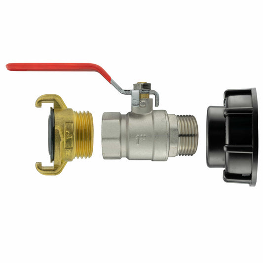 IBC 2” S60X6 Cap with BSPM-F Lever Valve and Geka Type Fitting - Best4Trade-Retail