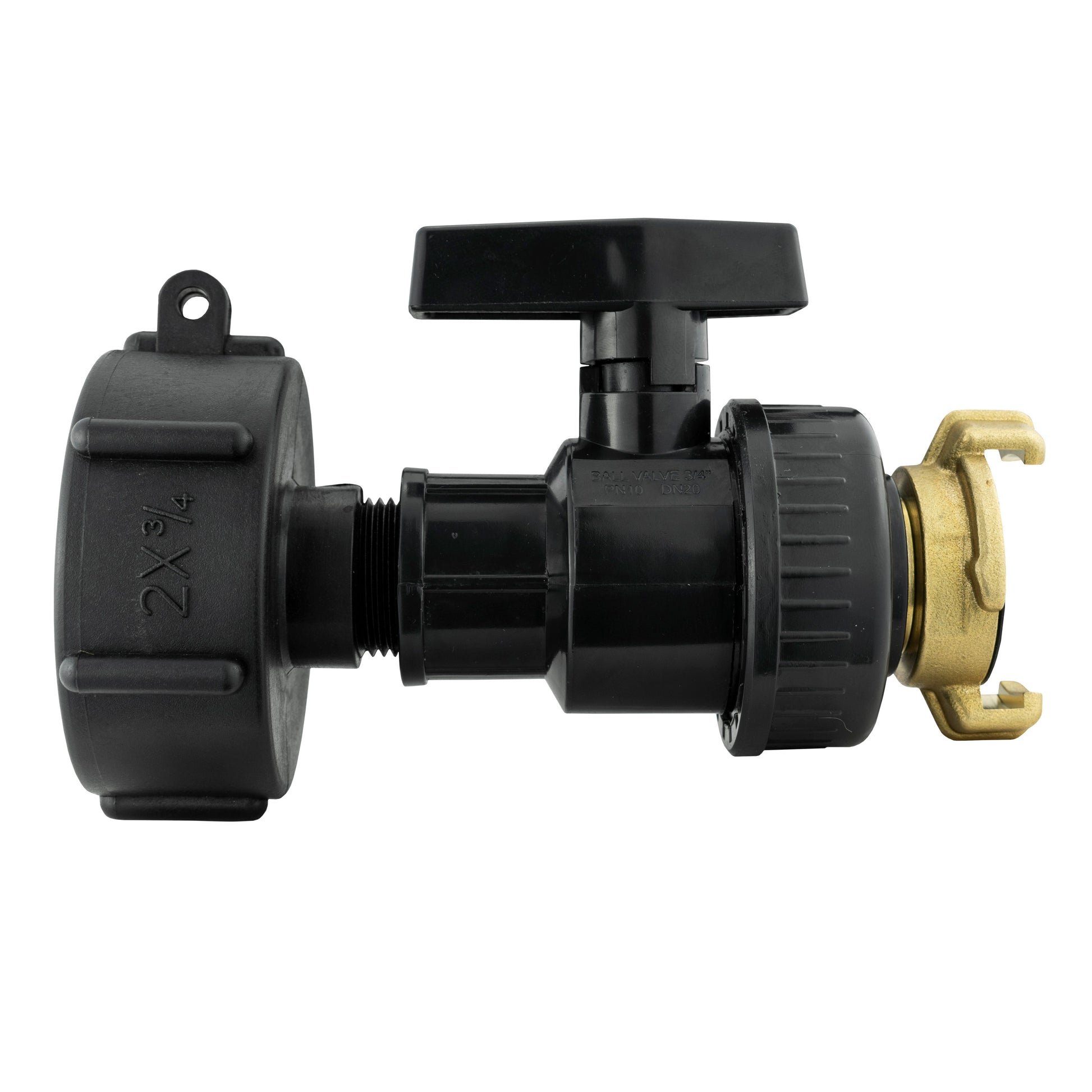 IBC 2” S60X6 Cap with Large Plastic Valve and Geka Type Fitting - Best4Trade-Retail