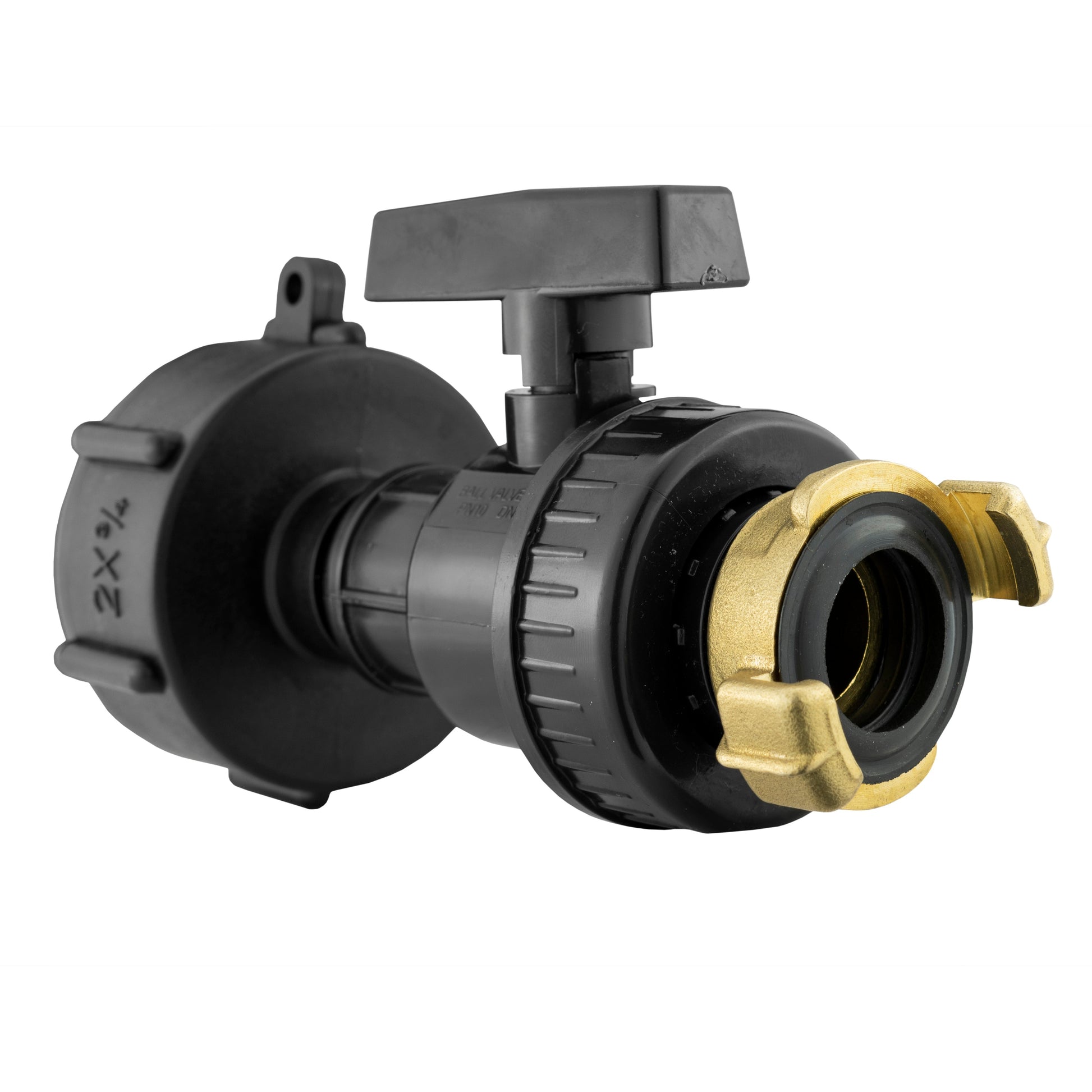 IBC 2” S60X6 Cap with Large Plastic Valve and Geka Type Fitting - Best4Trade-Retail