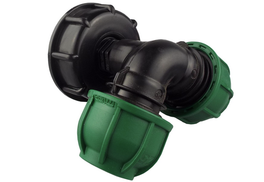 IBC 2” S60X6 Cap with MDPE Elbow Tee 25mm - Best4Trade-Retail
