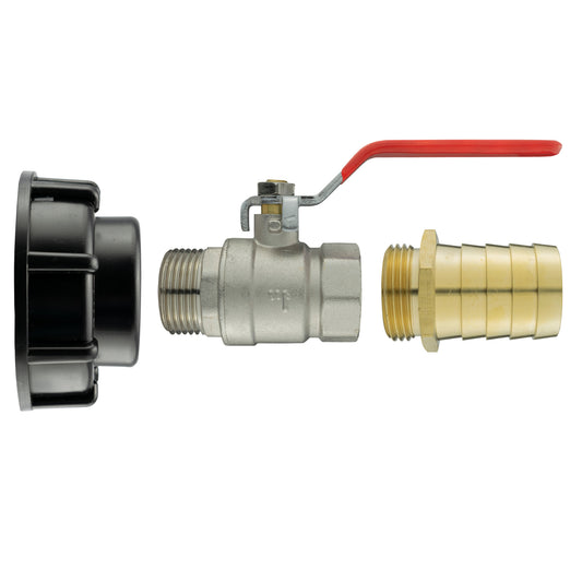 IBC 2” S60X6 Cap with Lever Valve and 32mm Brass Barb - Best4Trade-Retail