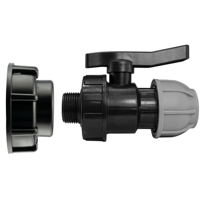 IBC 2” S60X6 Cap with 32mm MDPE Valve - Best4Trade-Retail