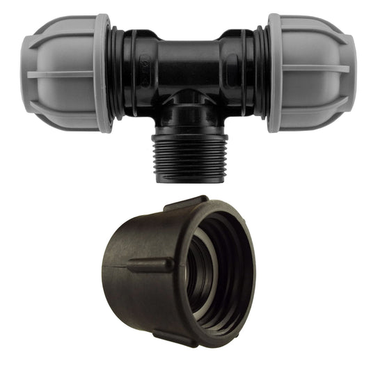 IBC 2” S60X6 Cap with 50mm MDPE Tee - Best4Trade-Retail