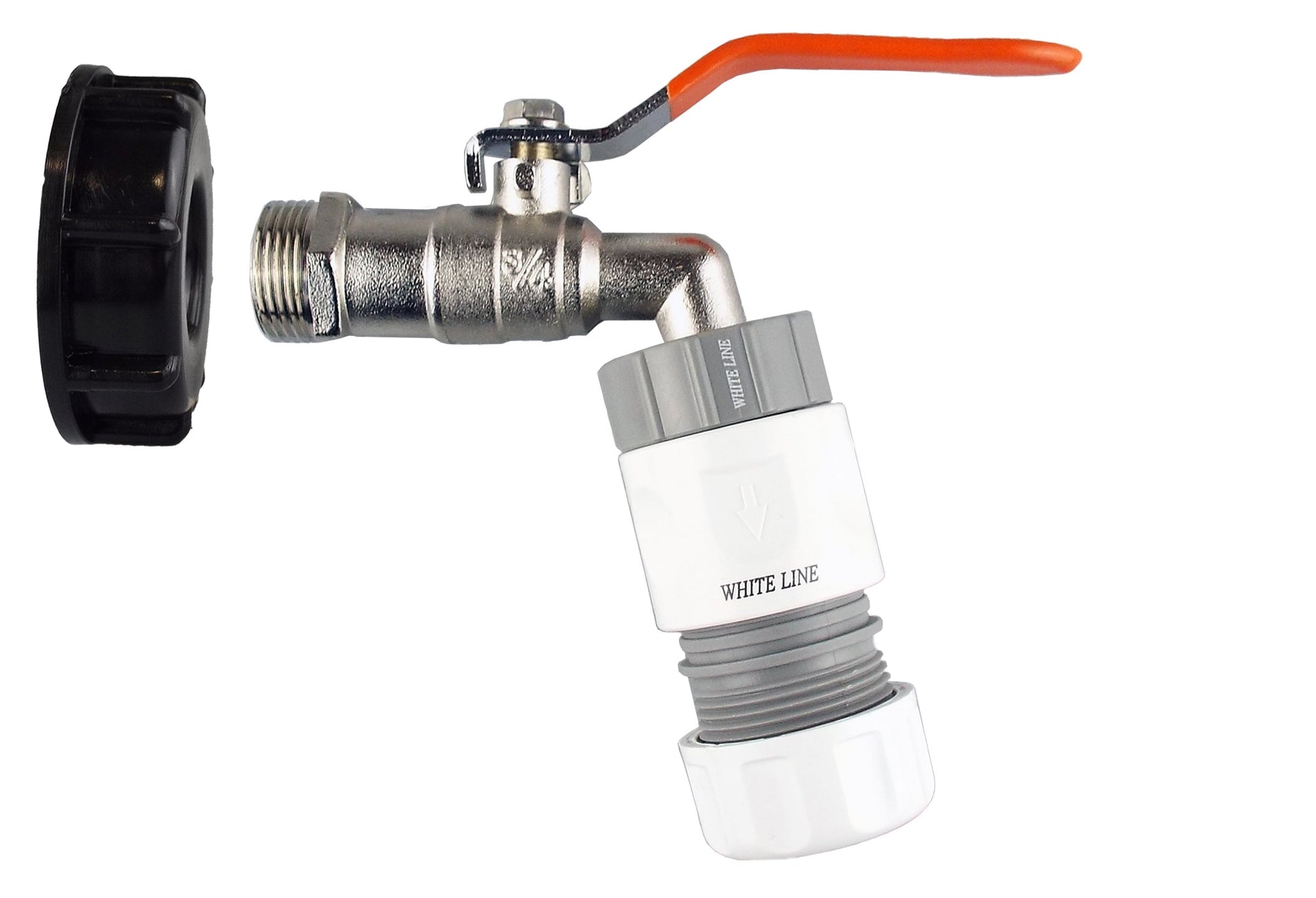 IBC 2” S60X6 Cap with Lever Tap and Max Flo Hose Connectors Set - Best4Trade-Retail