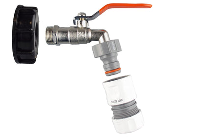 IBC 2” S60X6 Cap with Lever Tap and Max Flo Hose Connectors Set - Best4Trade-Retail