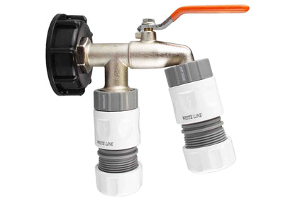 IBC 2” S60X6 Cap with Double Lever Tap and Max Flo Hose Connectors Set - Best4Trade-Retail