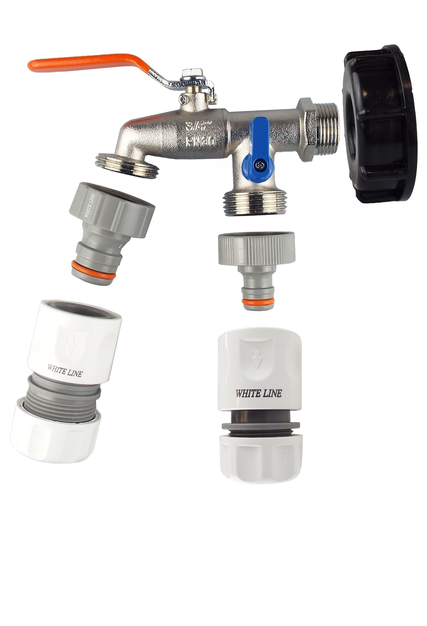 IBC 2” S60X6 Cap with Double Lever Tap, 1 x Max Flo Outlet and 1 x Standard Outlet - Best4Trade-Retail