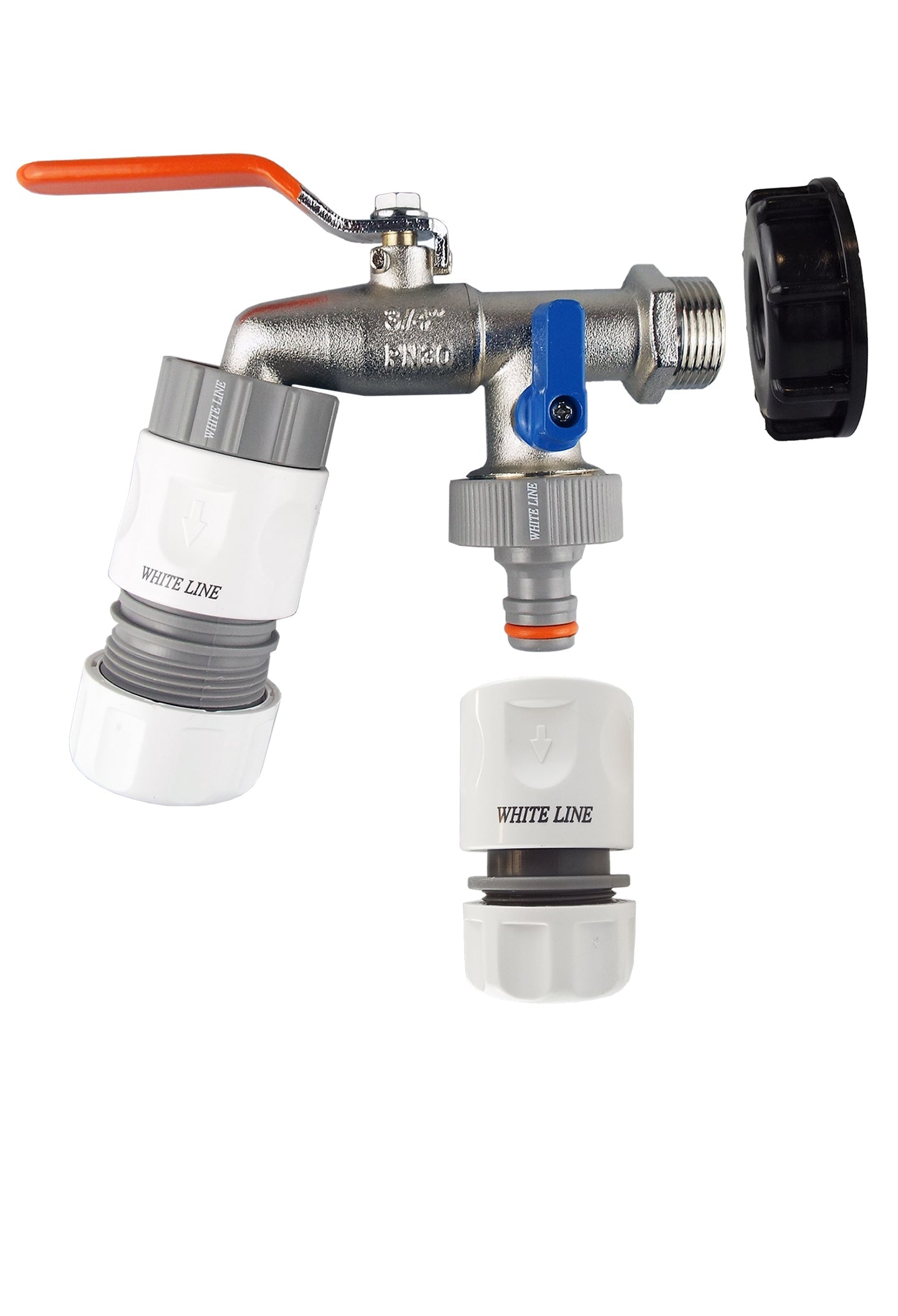 IBC 2” S60X6 Cap with Double Lever Tap, 1 x Max Flo Outlet and 1 x Standard Outlet - Best4Trade-Retail