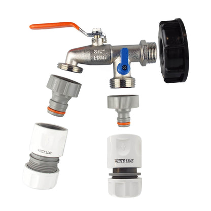 IBC 2” S60X6 Cap with Double Lever Tap, 1 x Max Flo Outlet and 1 x Standard Outlet - Best4Trade-Retail