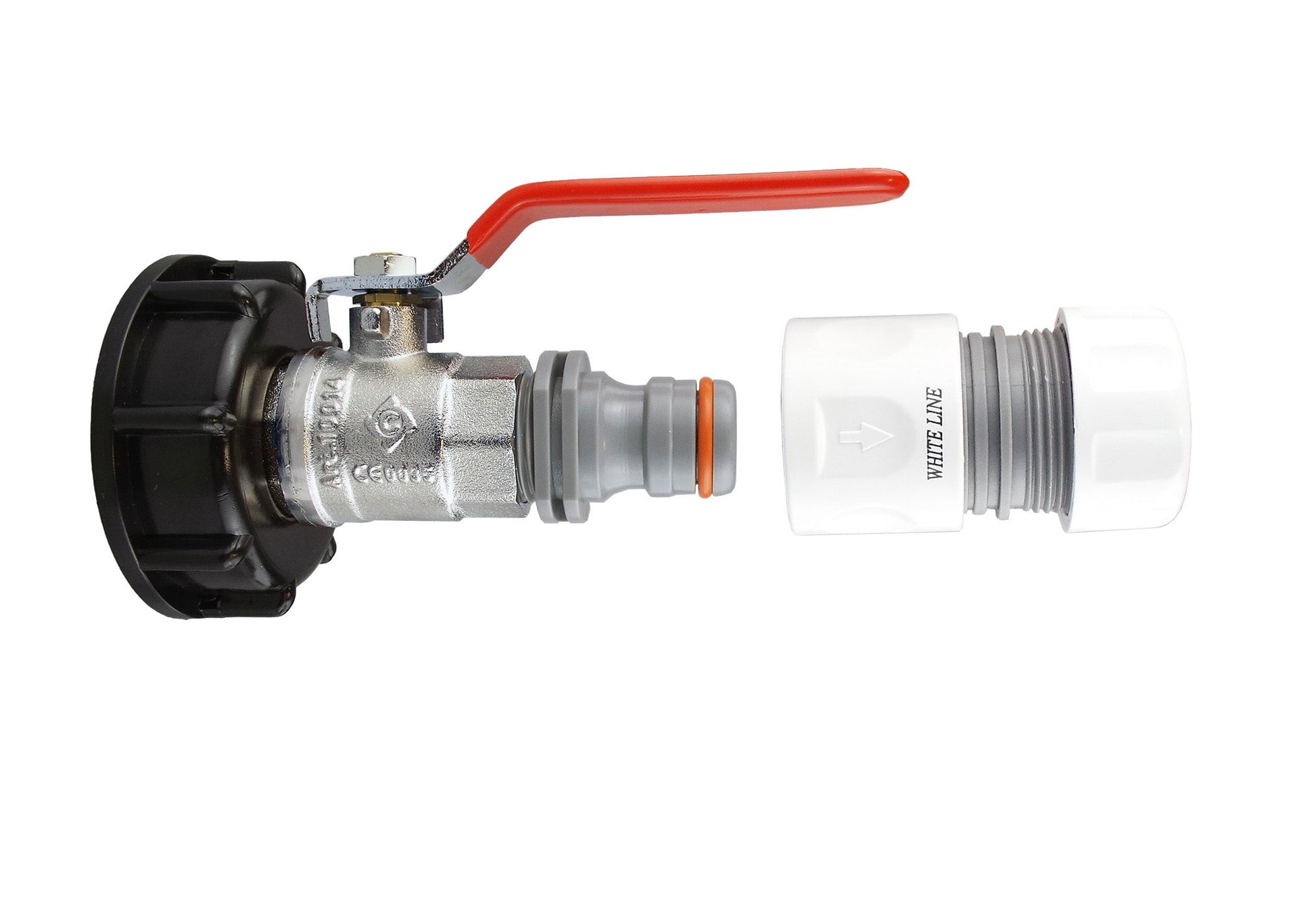 IBC 2” S60X6 Cap with ¾” BSP Lever Valve and Max Flo Hose Connectors Set - Best4Trade-Retail