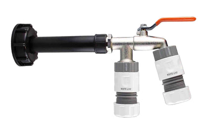 IBC 2” S60X6 Cap with Water Filter, Double Lever Tap and Max Flo Hose Connectors Set - Best4Trade-Retail