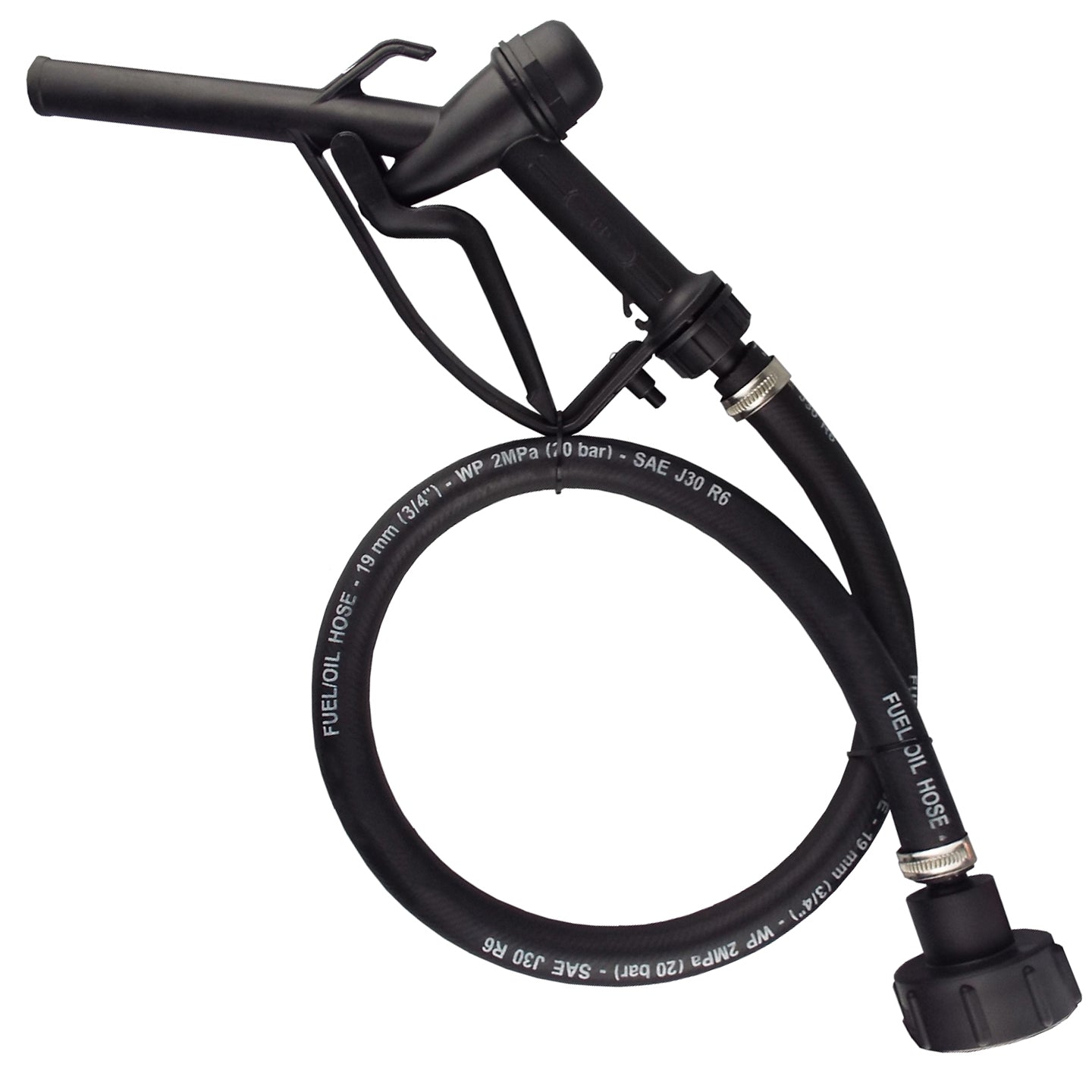 Fuel Gun with 3/4" Rubber Hose & Tank Adaptor Set - Best4Trade-Retail Tech Hose & Fittings