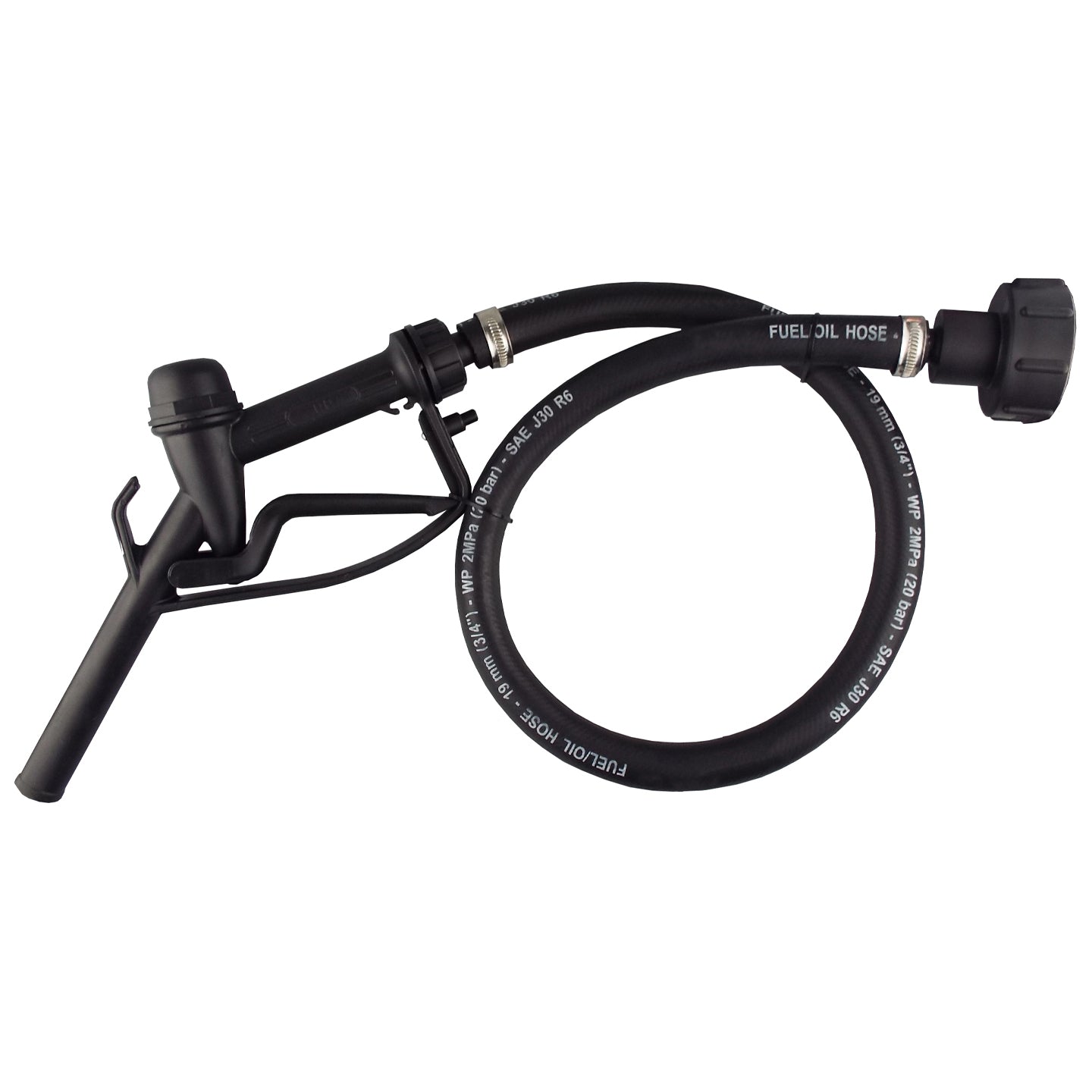 Fuel Gun with 1" Rubber Hose & Tank Adaptor Set - Best4Trade-Retail Tech Hose & Fittings