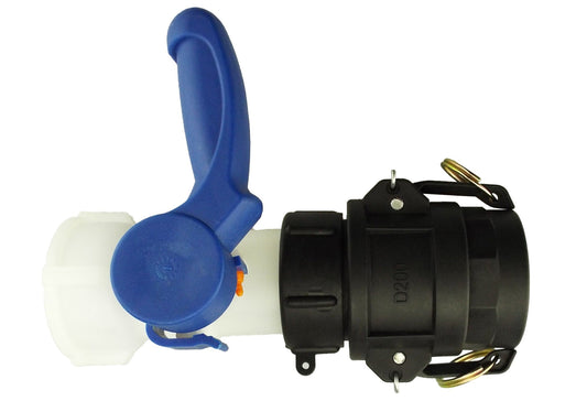 IBC 2” S60X6 Valve with IBC S60X6 - 2” Camlock Fitting and 2” BSP Type D Camlock - Best4Trade-Retail