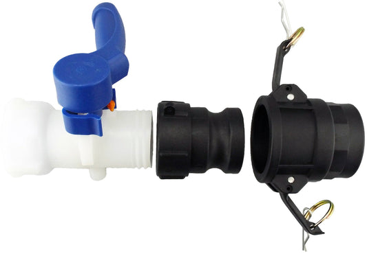 IBC 2” S60X6 Valve with IBC S60X6 – 1.5” Camlock Fitting and 1.5” Type D Camlock - Best4Trade-Retail