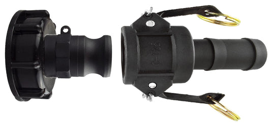 IBC 2” S60X6 Cap with ¾” Type F and C Camlock Fittings - Best4Trade-Retail