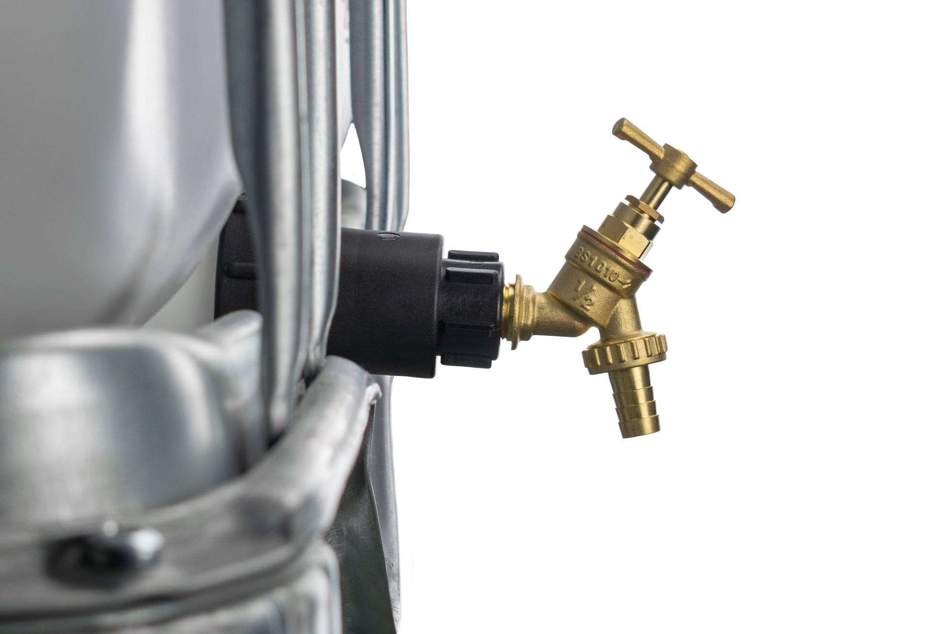IBC 2” S60X6 - 1/2" BSPF Extender Adaptor with Brass Bib Tap ½” Barb - Best4Trade-Retail