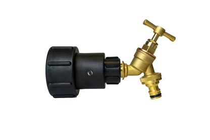 IBC 2” S60X6 - 1/2" BSPF Extender Adaptor with ½” BSP Brass Quick Connect Bib Tap - Best4Trade-Retail