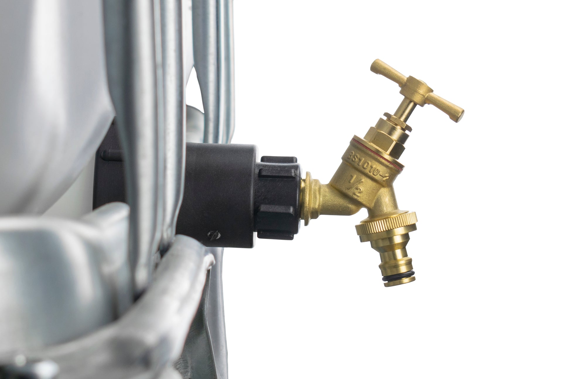 IBC 2” S60X6 - 1/2" BSPF Extender Adaptor with ½” BSP Brass Quick Connect Bib Tap - Best4Trade-Retail