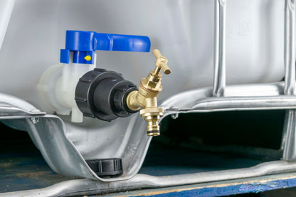 IBC 2” S60X6 - 1/2" BSPF Extender Adaptor with ½” BSP Brass Quick Connect Bib Tap - Best4Trade-Retail