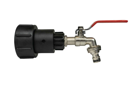 IBC 2” S60X6 - 1/2" BSPF Extender Adaptor with ½” BSP Quick Connect Lever Tap - Best4Trade-Retail