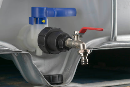 IBC 2” S60X6 - 1/2" BSPF Extender Adaptor with ½” BSP Quick Connect Lever Tap - Best4Trade-Retail