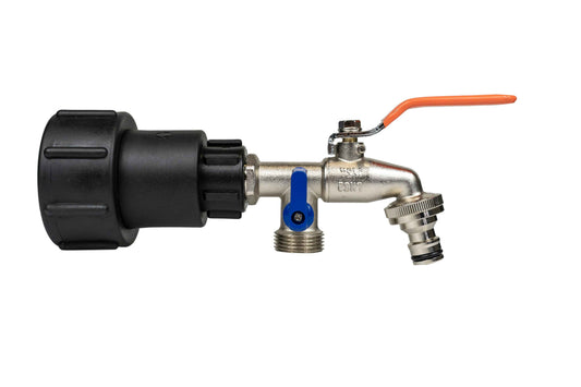 IBC 2” S60X6 - 1/2" BSPF Extender Adaptor with ½” BSP Double Lever Tap - Best4Trade-Retail