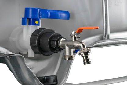 IBC 2” S60X6 - 1/2" BSPF Extender Adaptor with ½” BSP Double Lever Tap - Best4Trade-Retail