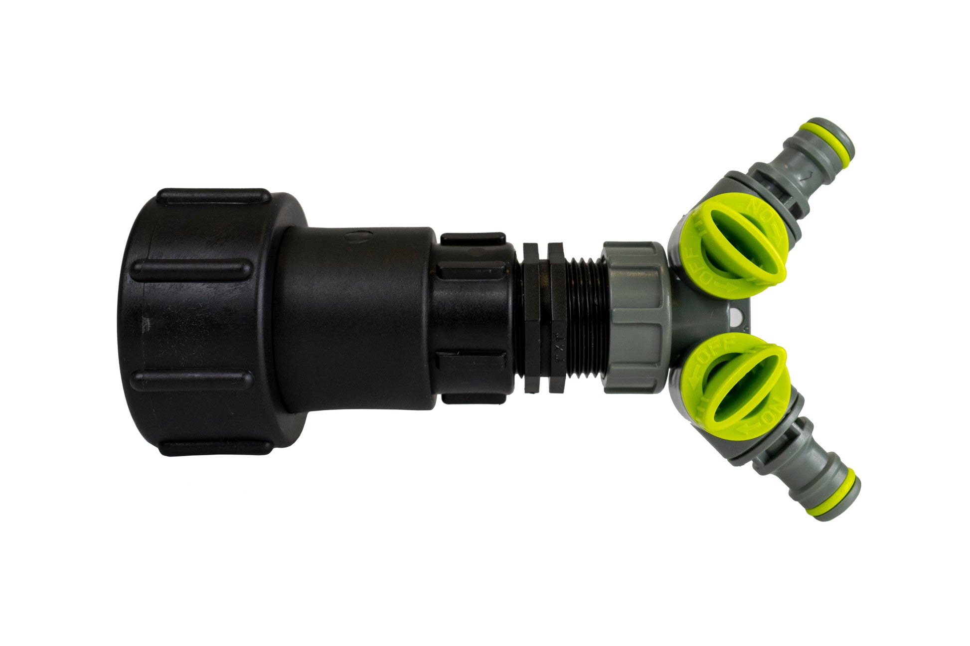 IBC 2” S60X6 – 3/4" BSPF Extender Adaptor with ¾” BSP Threaded Fitting and Two-Way Splitter - Best4Trade-Retail