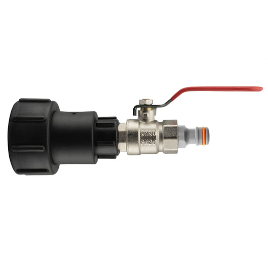 IBC 2” S60X6 - 1/2" BSPF Extender Adaptor with Lever Valve and Male Quick Connector WL - Best4Trade-Retail
