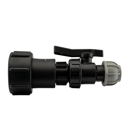 IBC 2” S60X6 – 3/4" BSPF Extender Adaptor with 25mm MDPE Valve - Best4Trade-Retail