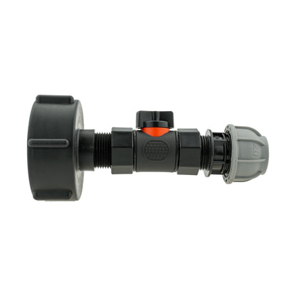 IBC 2” S60X6 Cap with In-Line BSPF Valve and MDPE Straight 20mm - Best4Trade-Retail