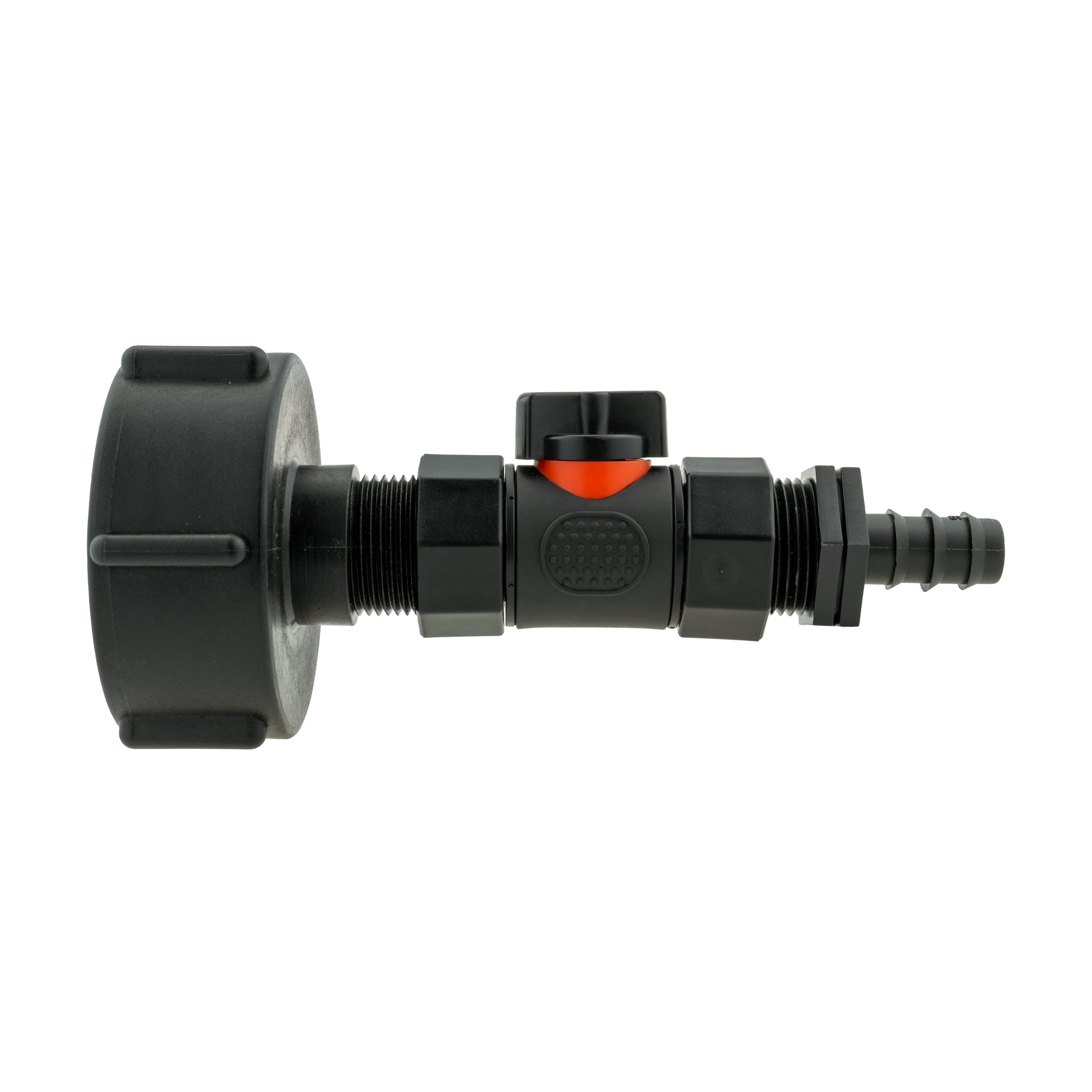 IBC 2” S60X6 Cap with In-Line BSPF Valve and 16mm Barbed Straight - Best4Trade-Retail