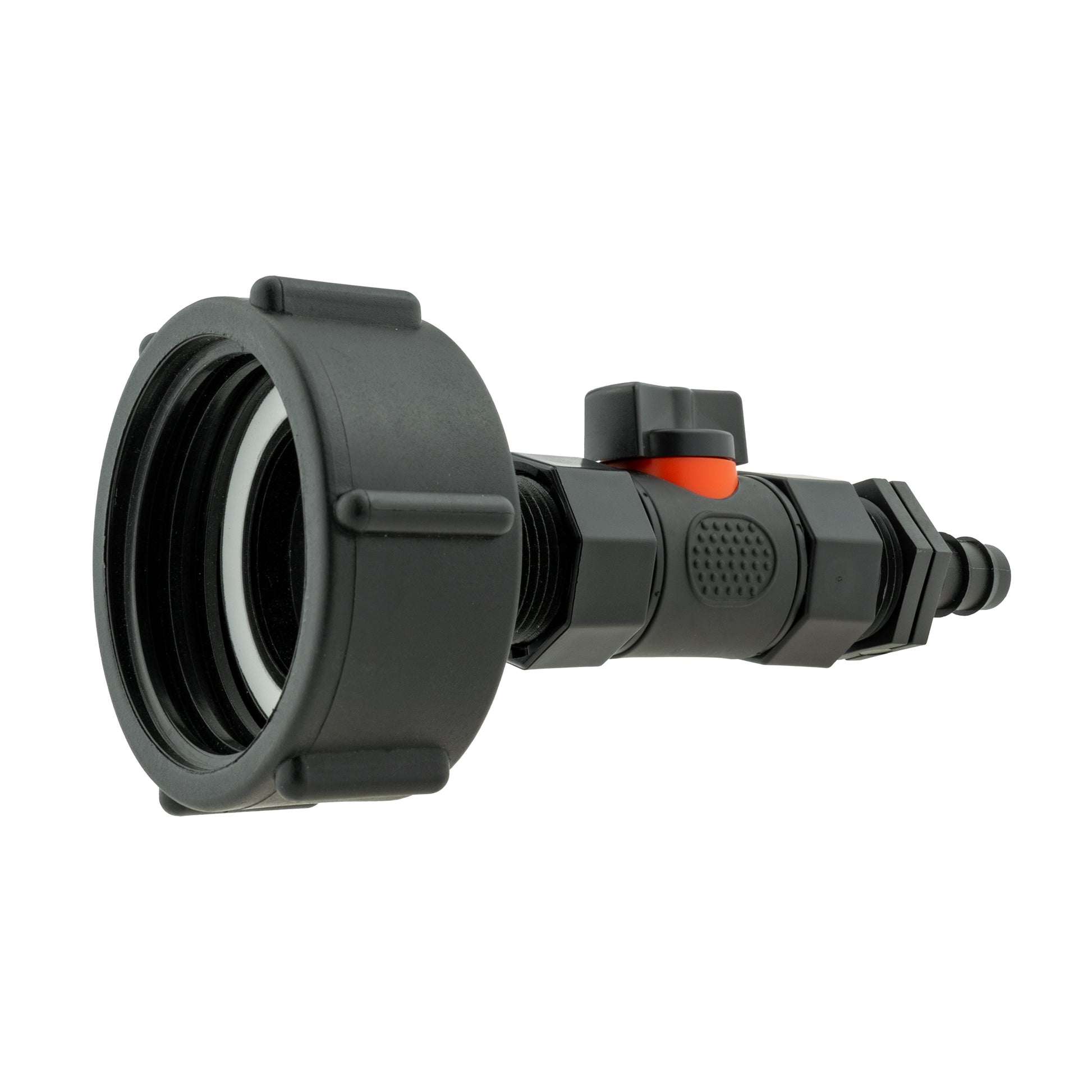 IBC 2” S60X6 Cap with In-Line BSPF Valve and 16mm Barbed Straight - Best4Trade-Retail