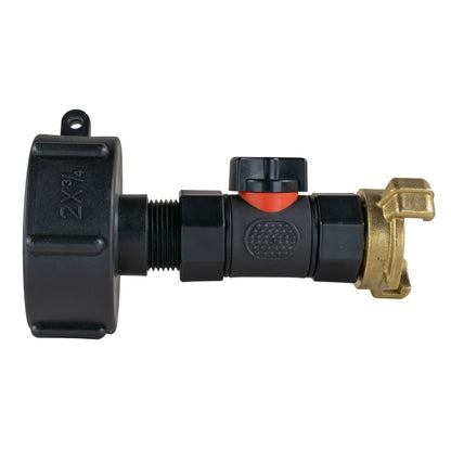 IBC 2” S60X6 Cap with In-Line BSPF Valve and Geka Type Fitting - Best4Trade-Retail