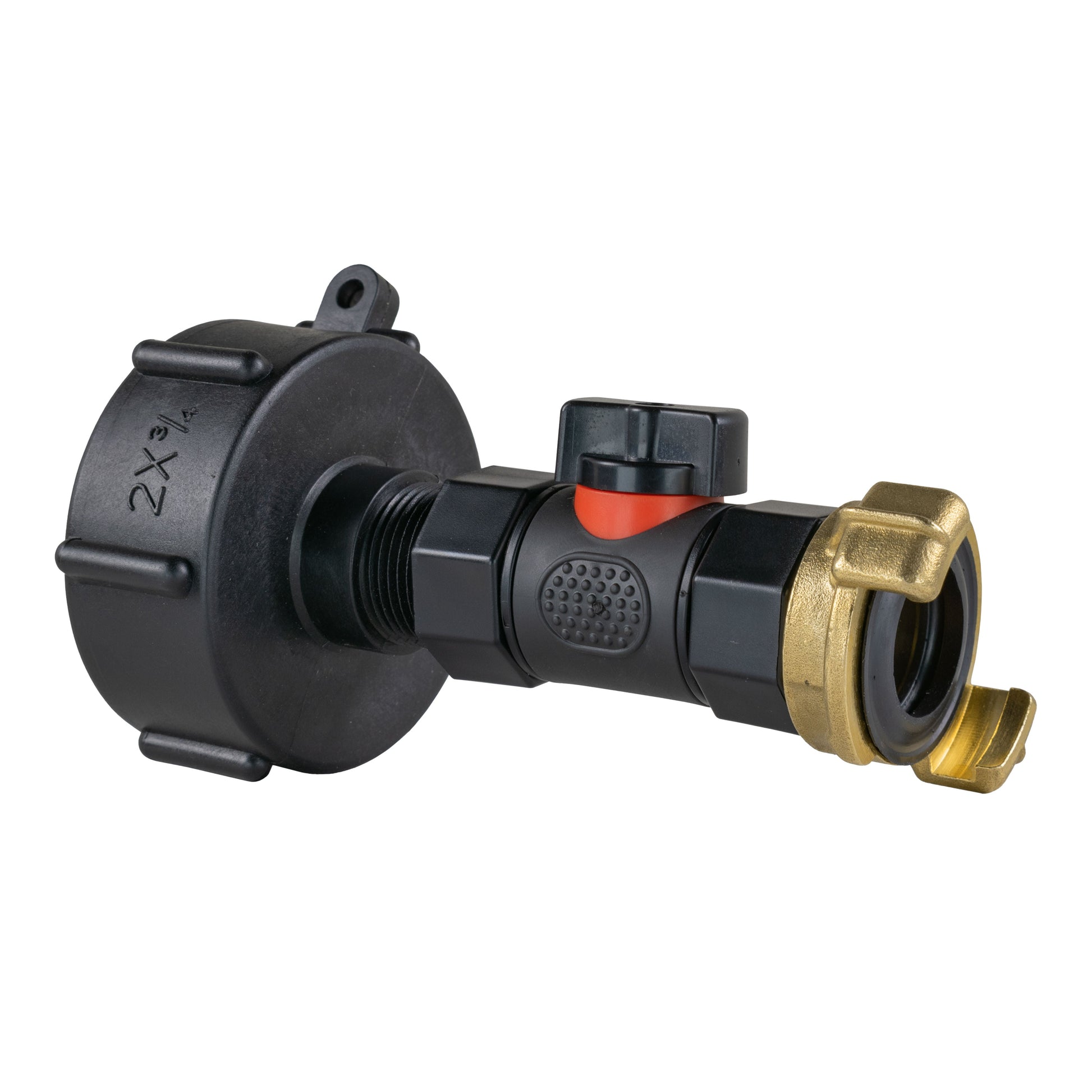 IBC 2” S60X6 Cap with In-Line BSPF Valve and Geka Type Fitting - Best4Trade-Retail