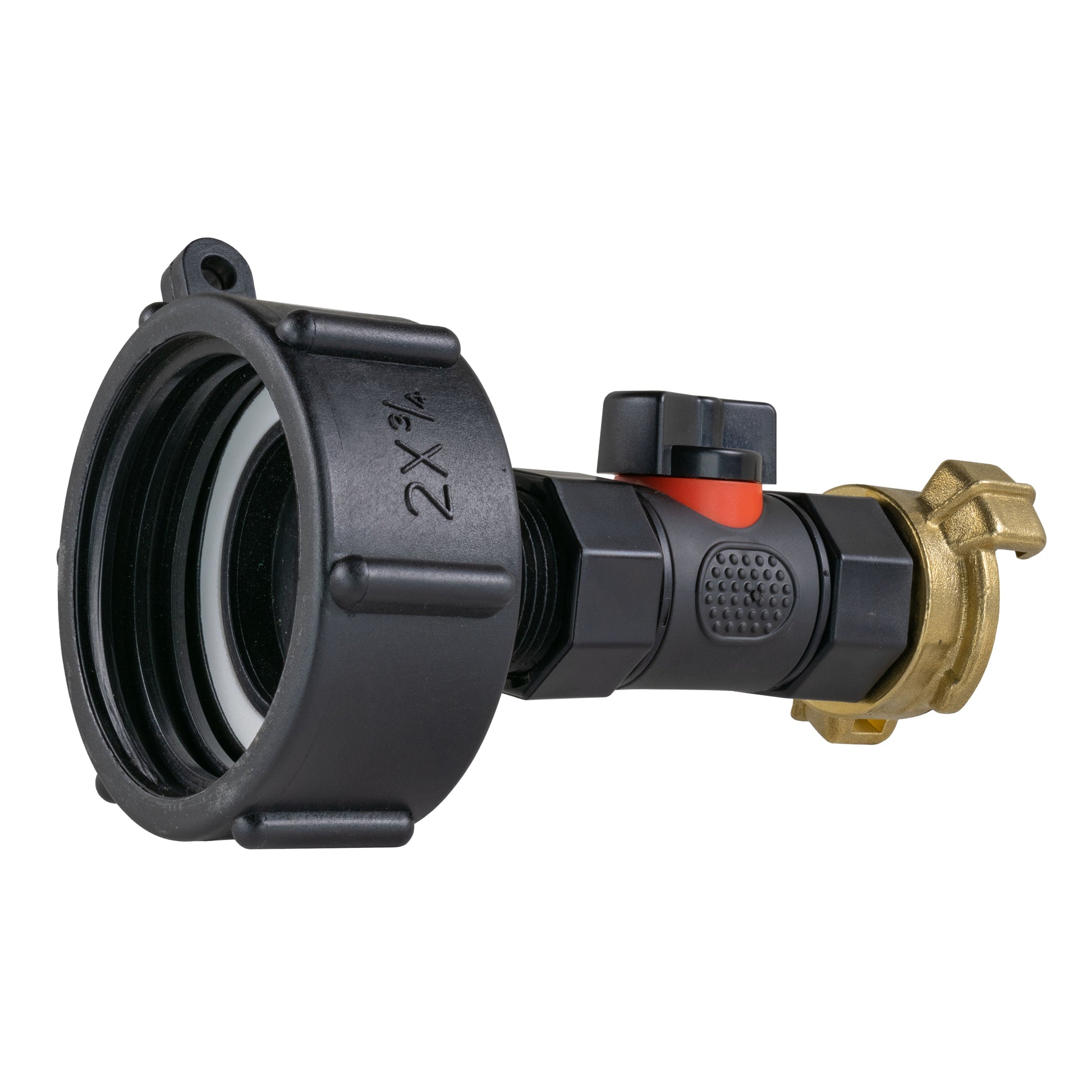 IBC 2” S60X6 Cap with In-Line BSPF Valve and Geka Type Fitting - Best4Trade-Retail