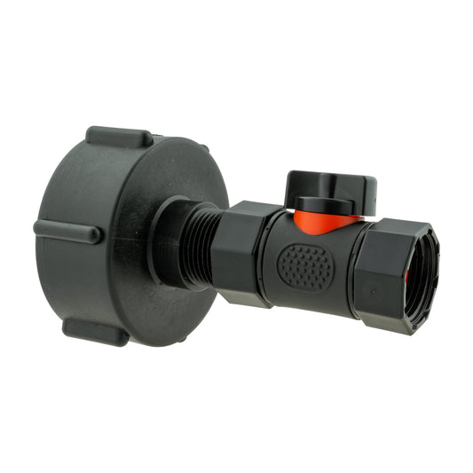 IBC 2” S60X6 Cap with In-Line BSPF Threaded Valve - Best4Trade-Retail