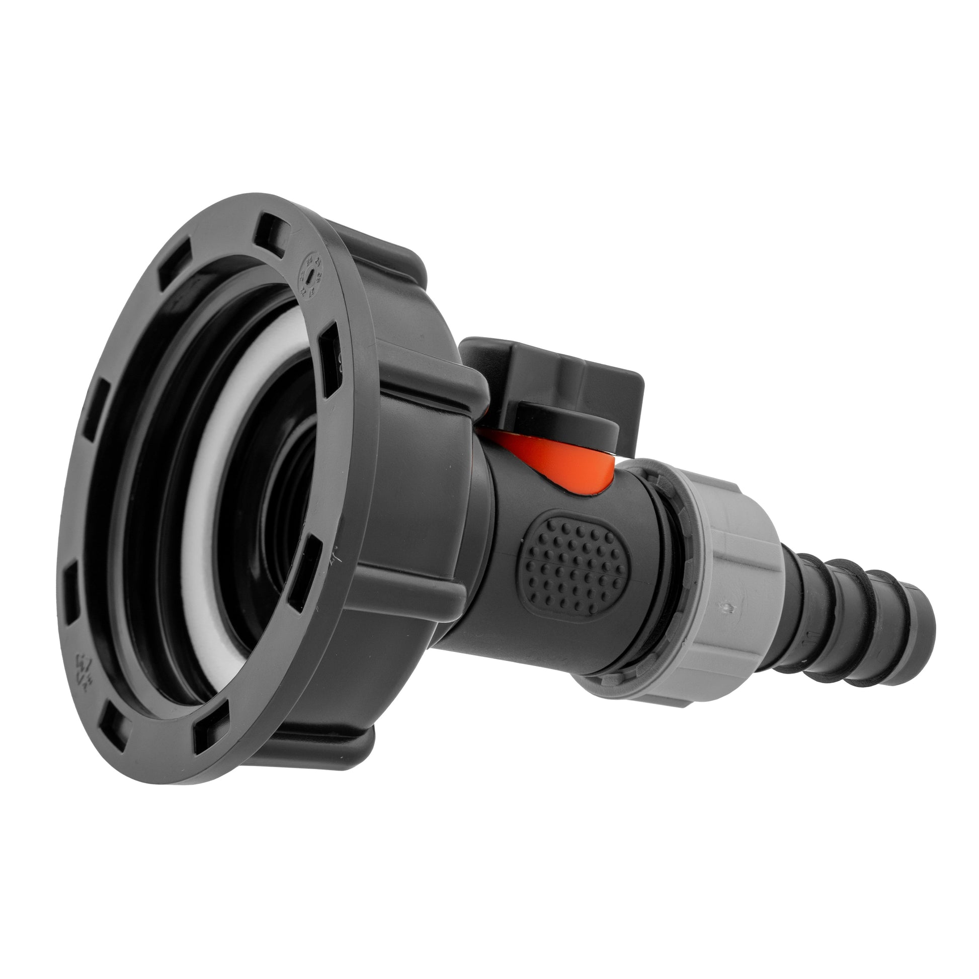 IBC 2” S60X6 Cap with In-Line BSPM Valve and 20mm Barbed Straight - Best4Trade-Retail