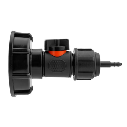 IBC 2” S60X6 Cap with In-Line BSPM Valve and 4mm Barb Micro Connector - Best4Trade-Retail