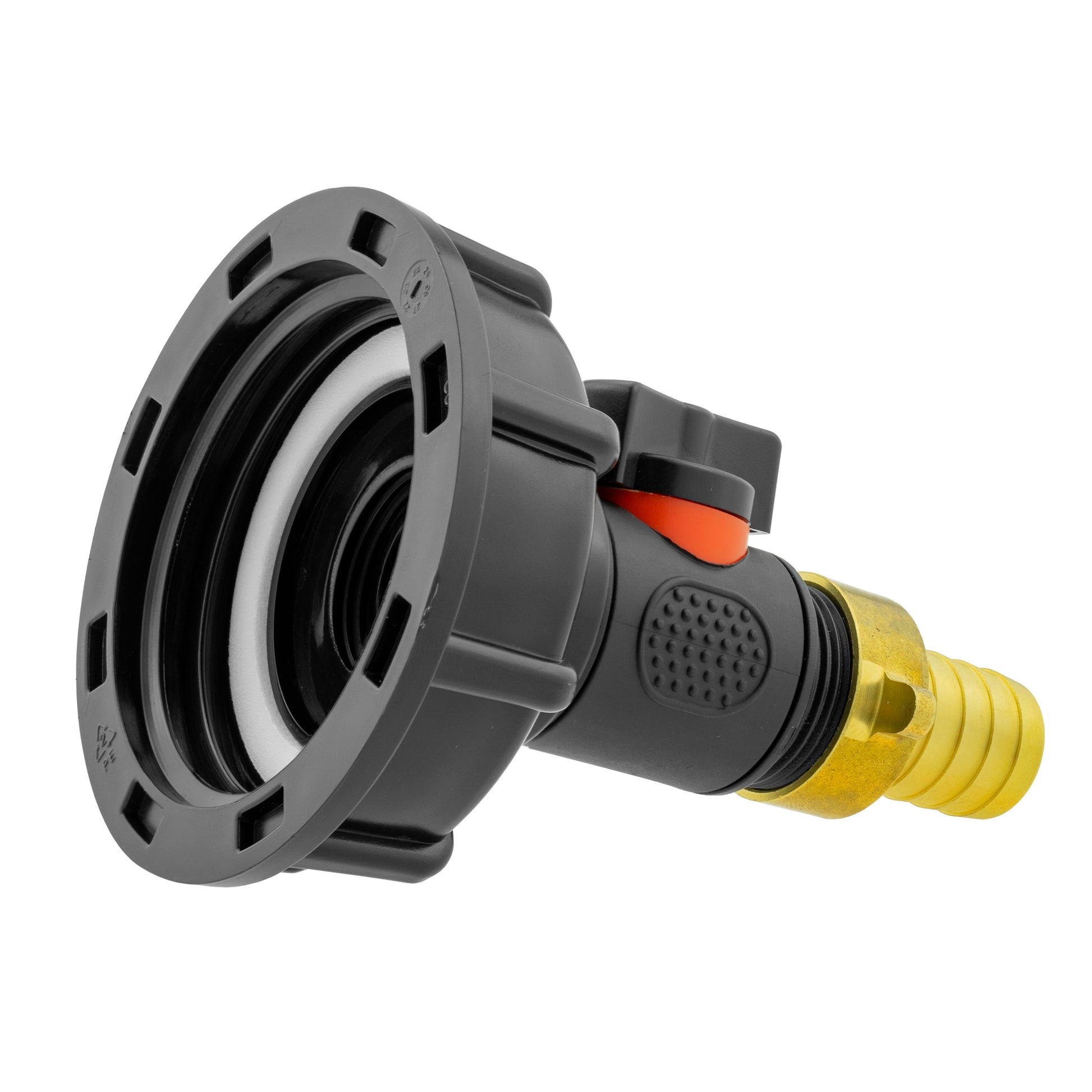 IBC 2” S60X6 Cap with In-Line BSPM Valve and 19mm Brass Barb - Best4Trade-Retail