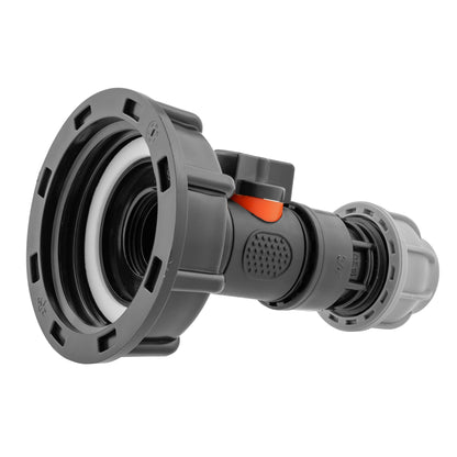 IBC 2” S60X6 Cap with In-Line BSPM Valve and MDPE Straight 20mm - Best4Trade-Retail