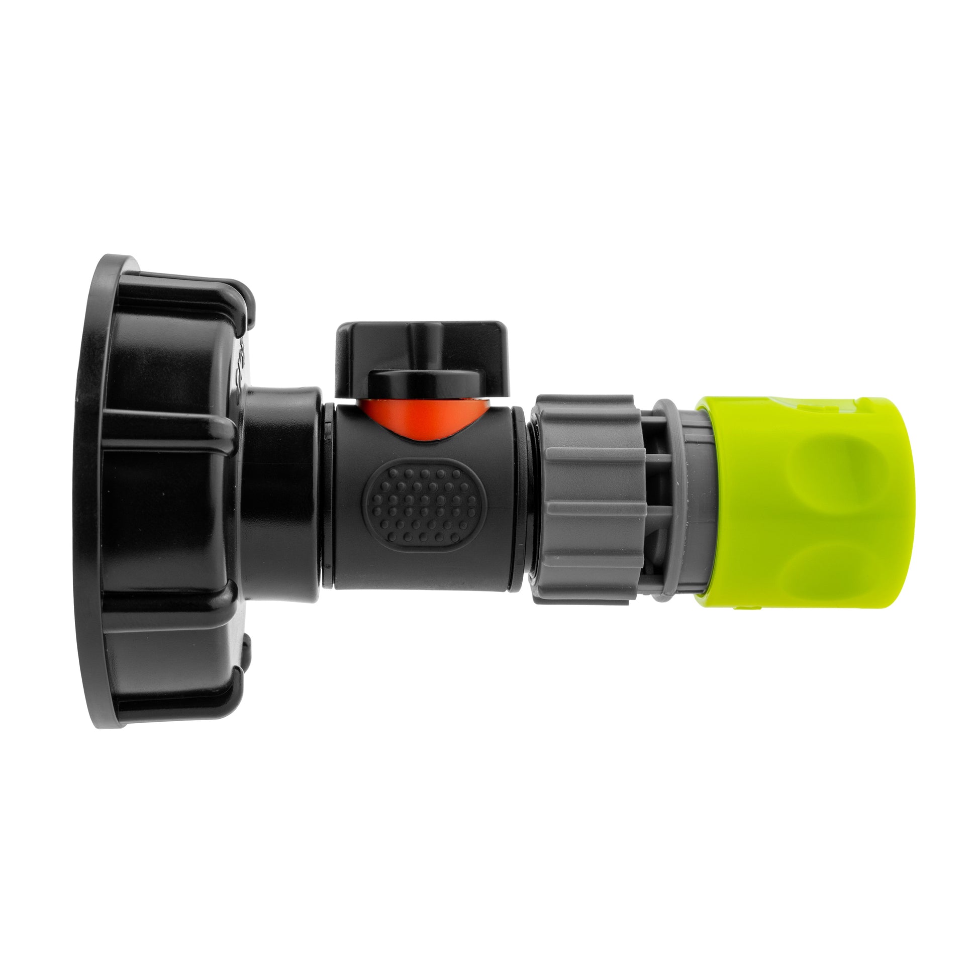 IBC 2” S60X6 Cap with In-Line BSPM Valve and ¾” BSPF Female Hose Connector Lime - Best4Trade-Retail
